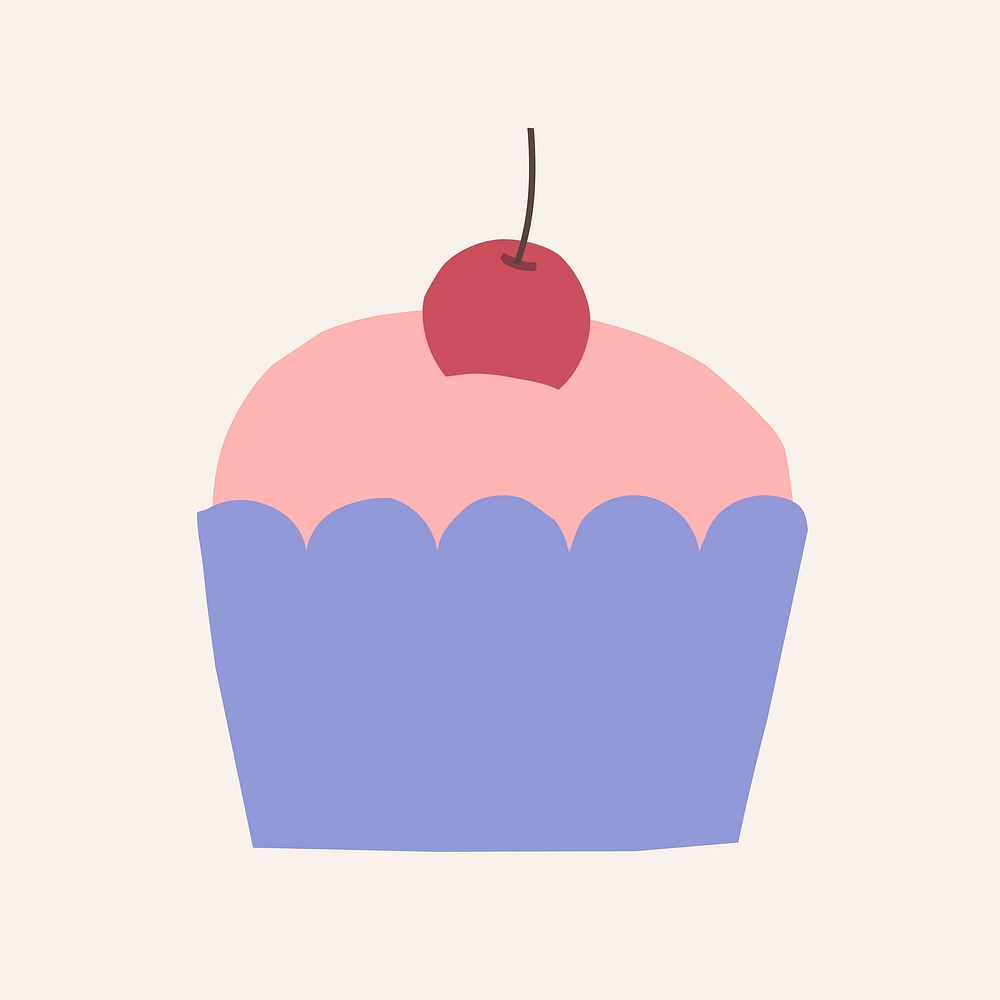 Cute cupcake clipart, party design