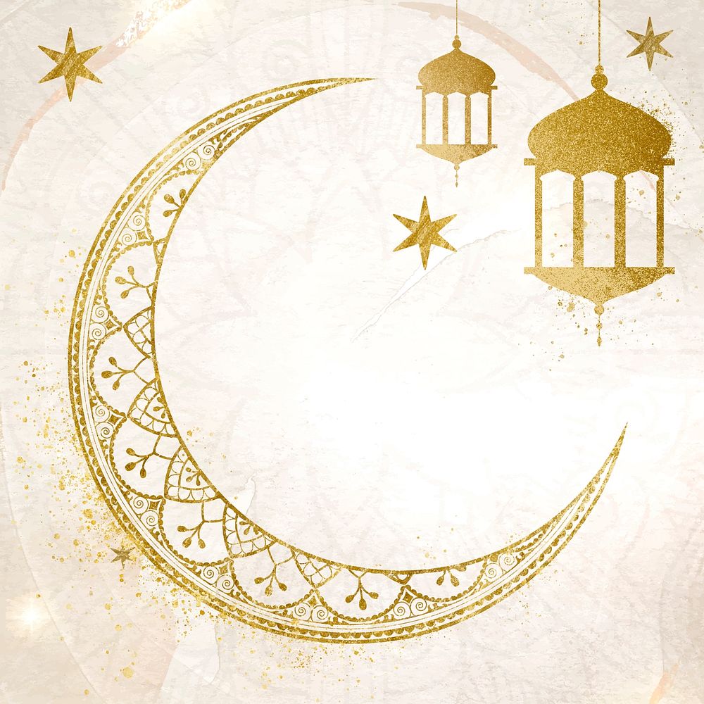 Ramadan moon, festive background design vector