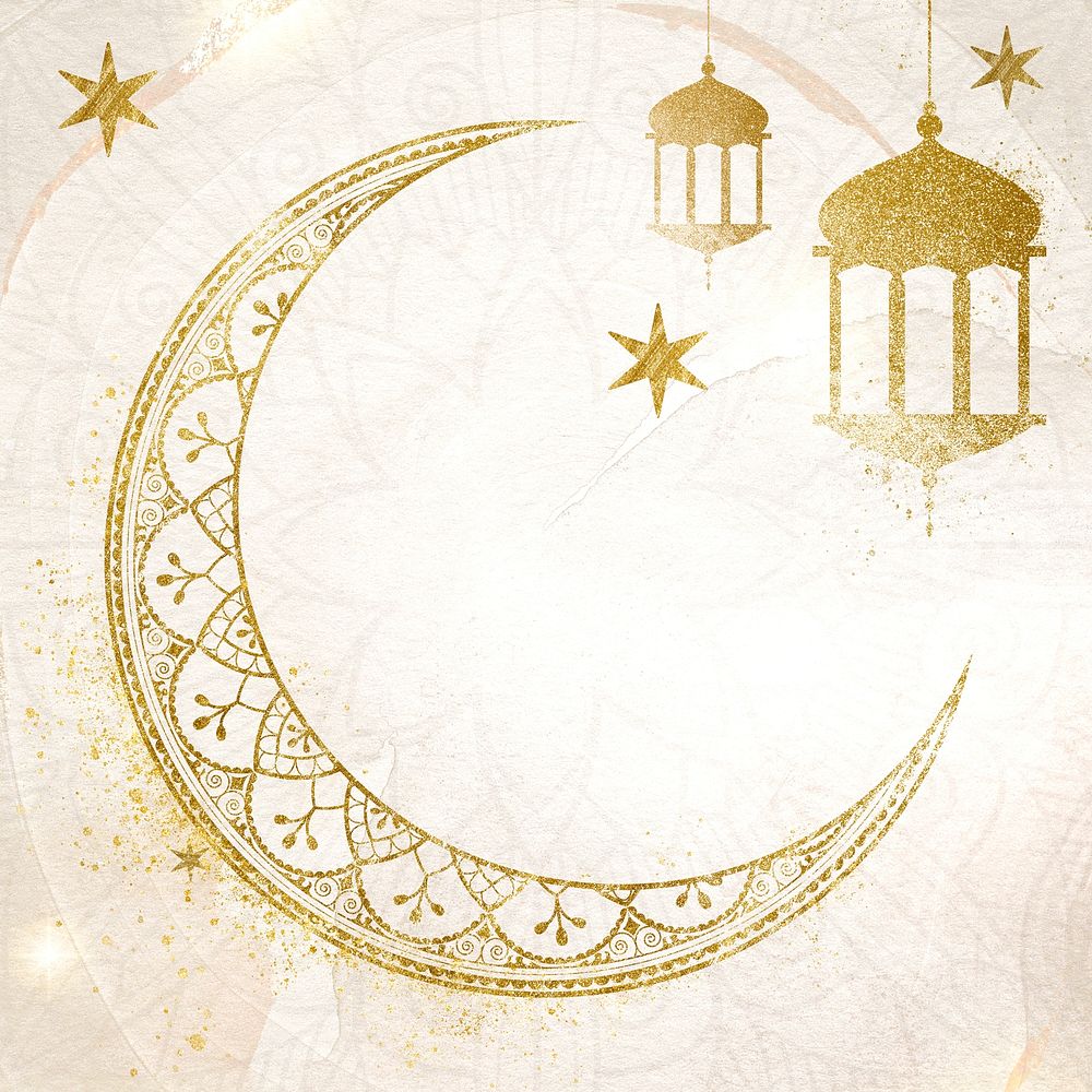 Ramadan moon, festive background design psd