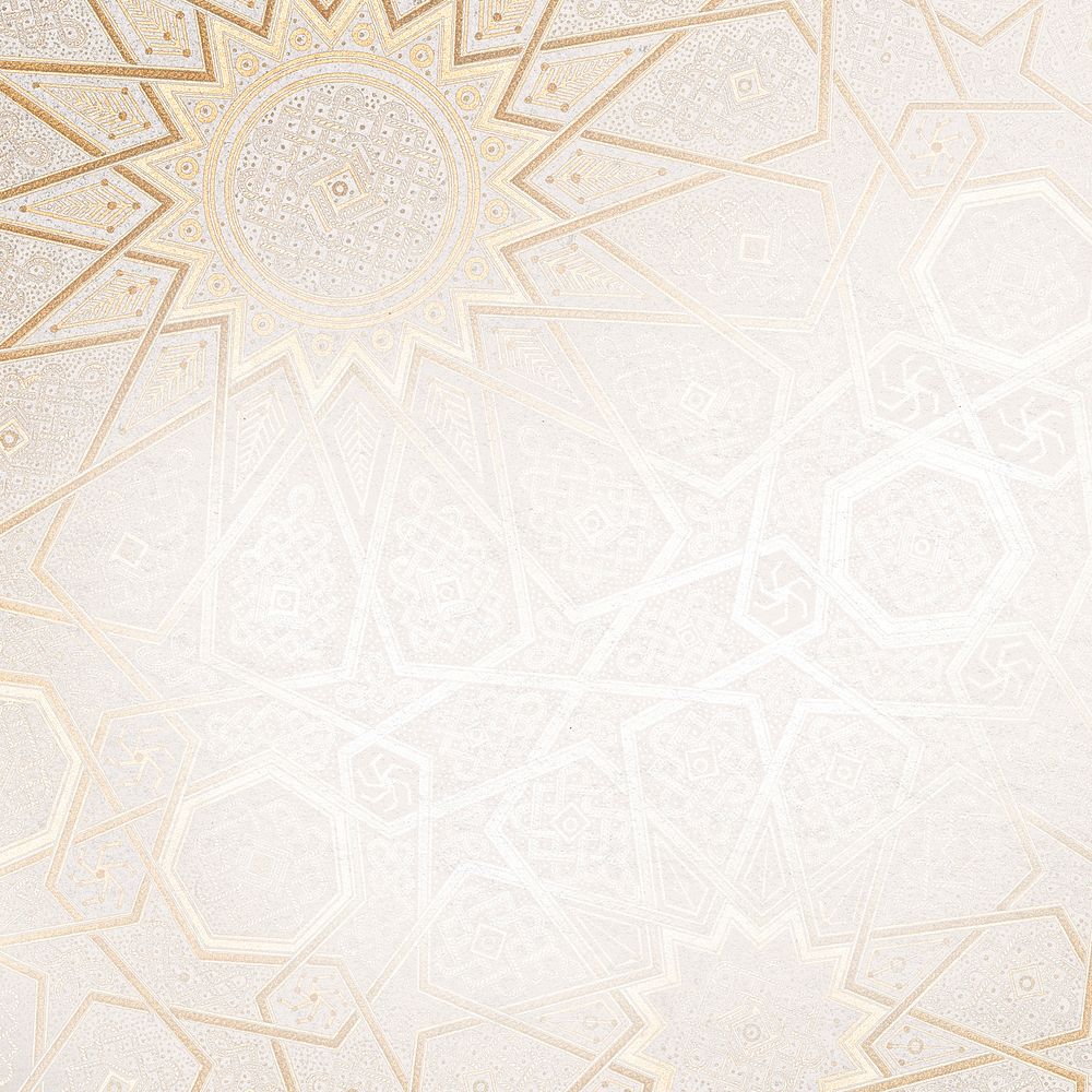 Gold Islamic design pattern background