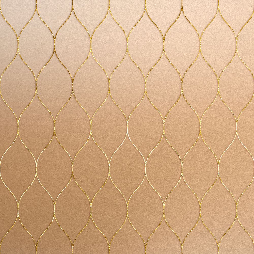 Gold Ramadan aesthetic, pattern background design psd