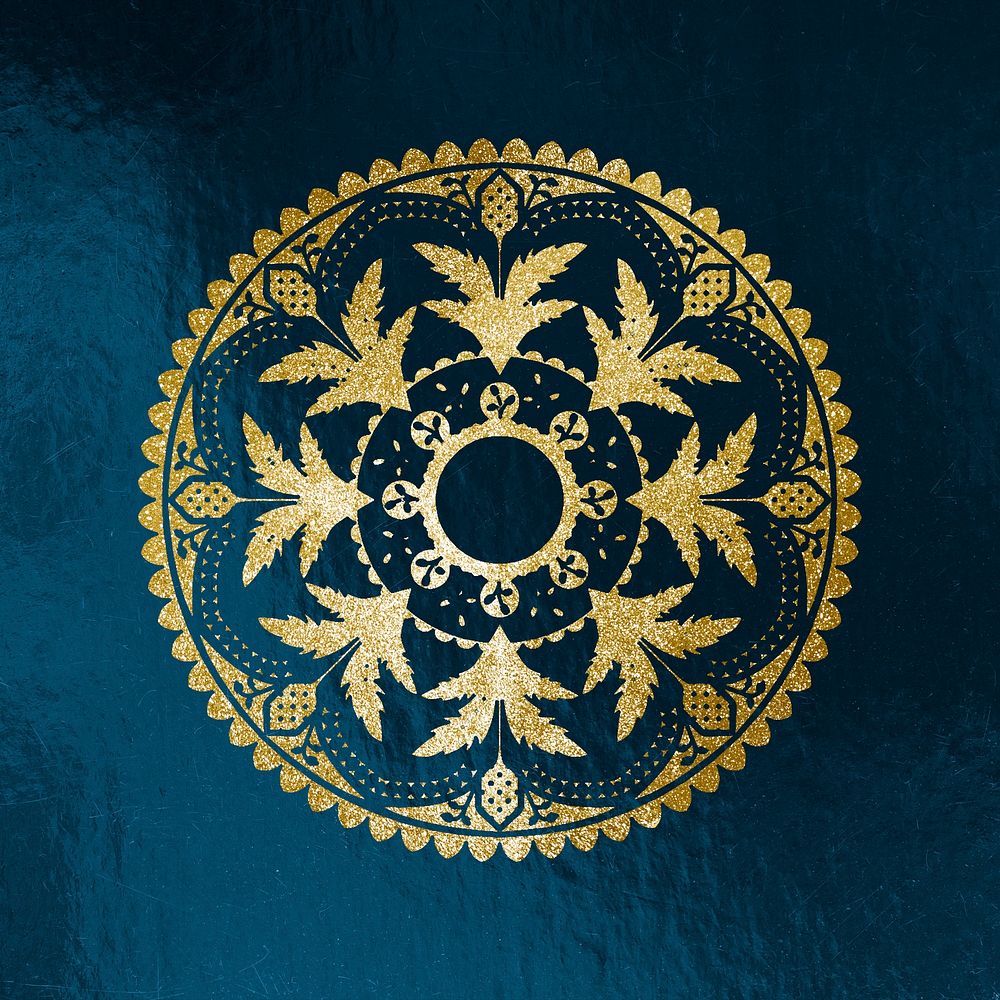 Gold mandala clipart, Ramadan design