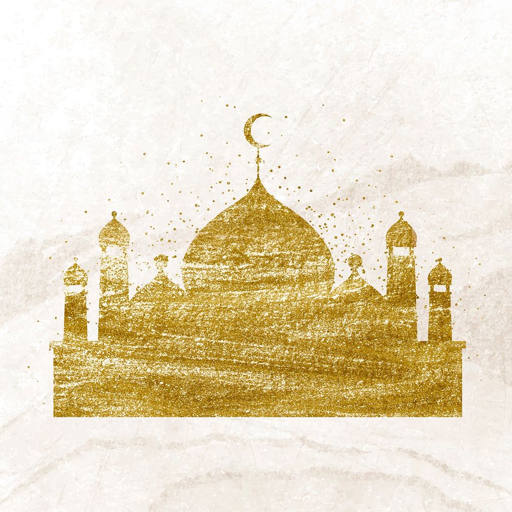Ramadan aesthetic masjid clipart, festive design