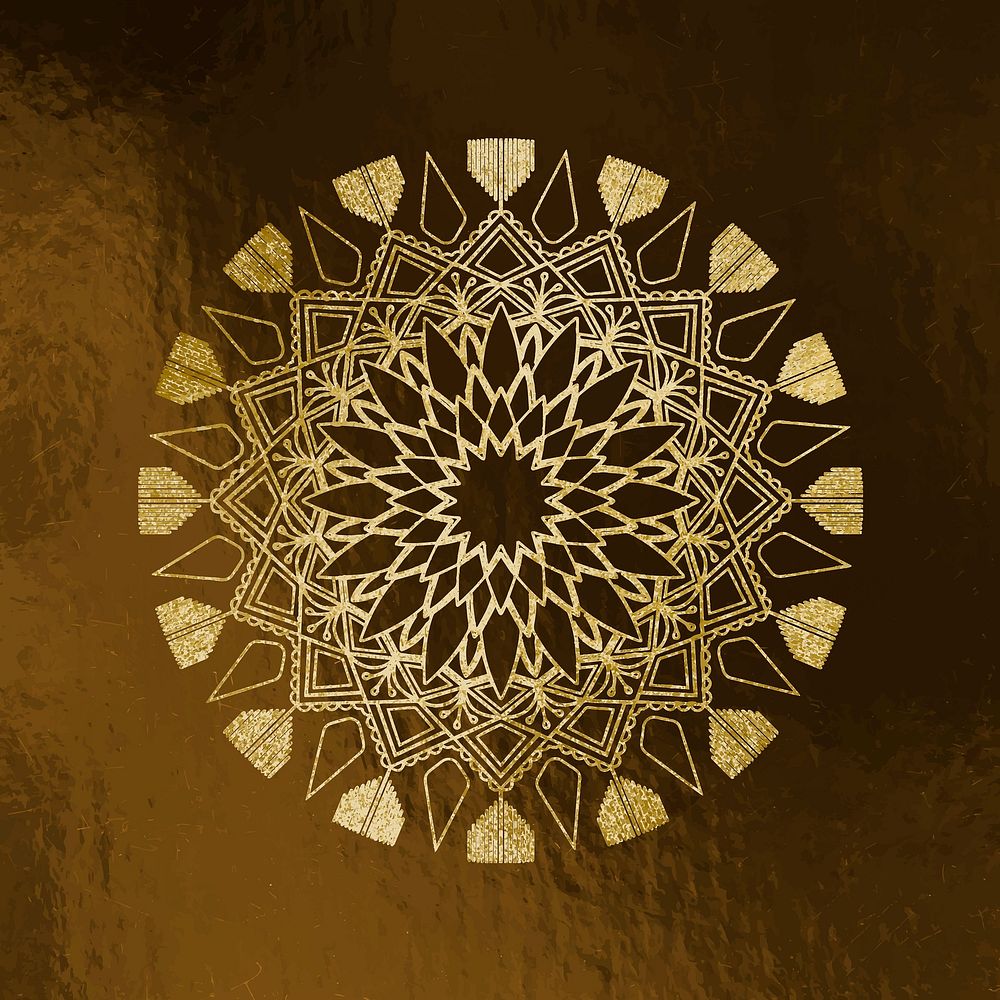 Ramadan aesthetic mandala sticker, festive collage element vector