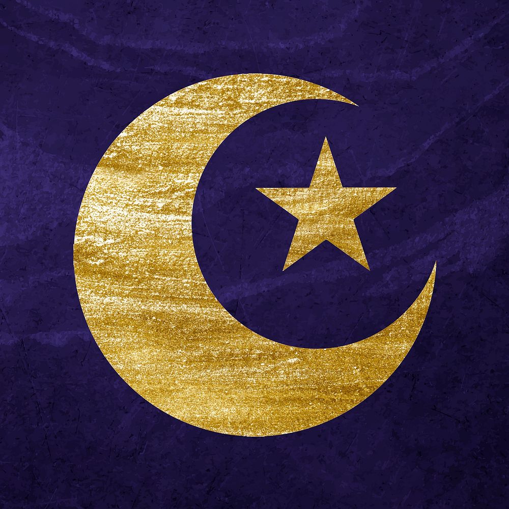 Gold moon clipart, Ramadan design