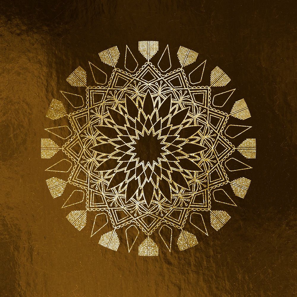 Ramadan aesthetic mandala sticker, festive collage element psd