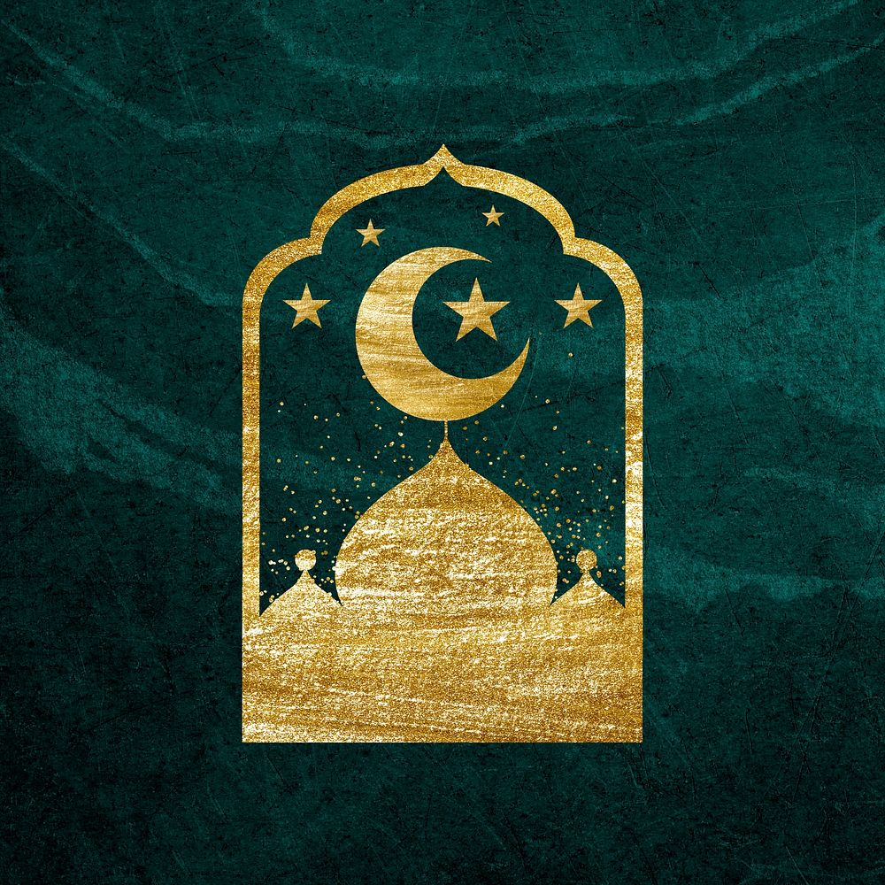 Ramadan aesthetic masjid sticker, festive collage element psd