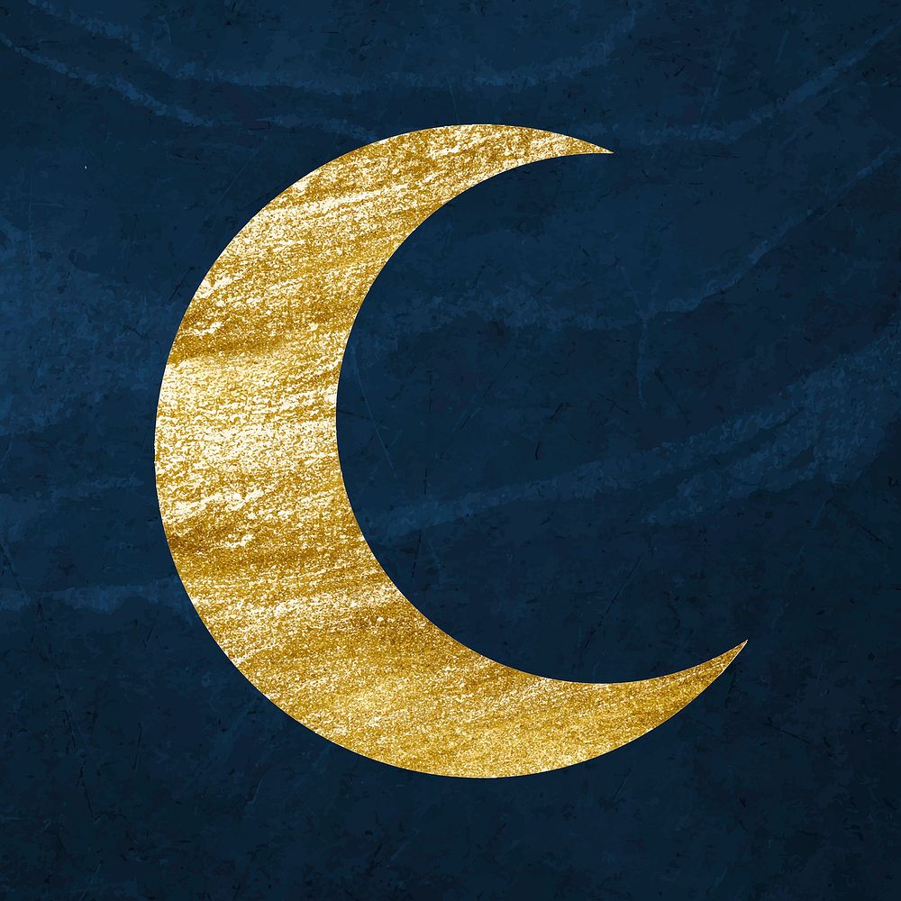 Ramadan aesthetic moon sticker, festive collage element vector