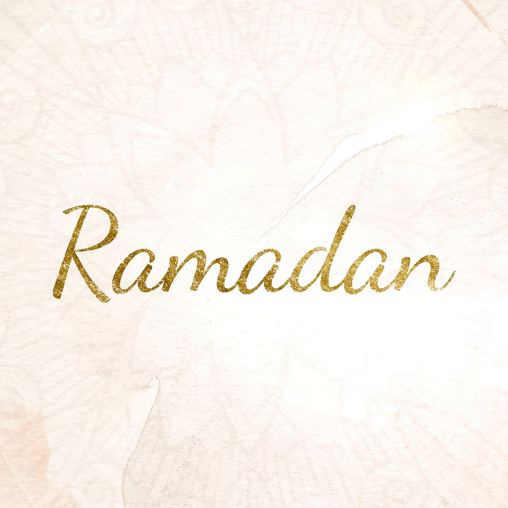 Ramadan typography, Islamic festival greeting vector