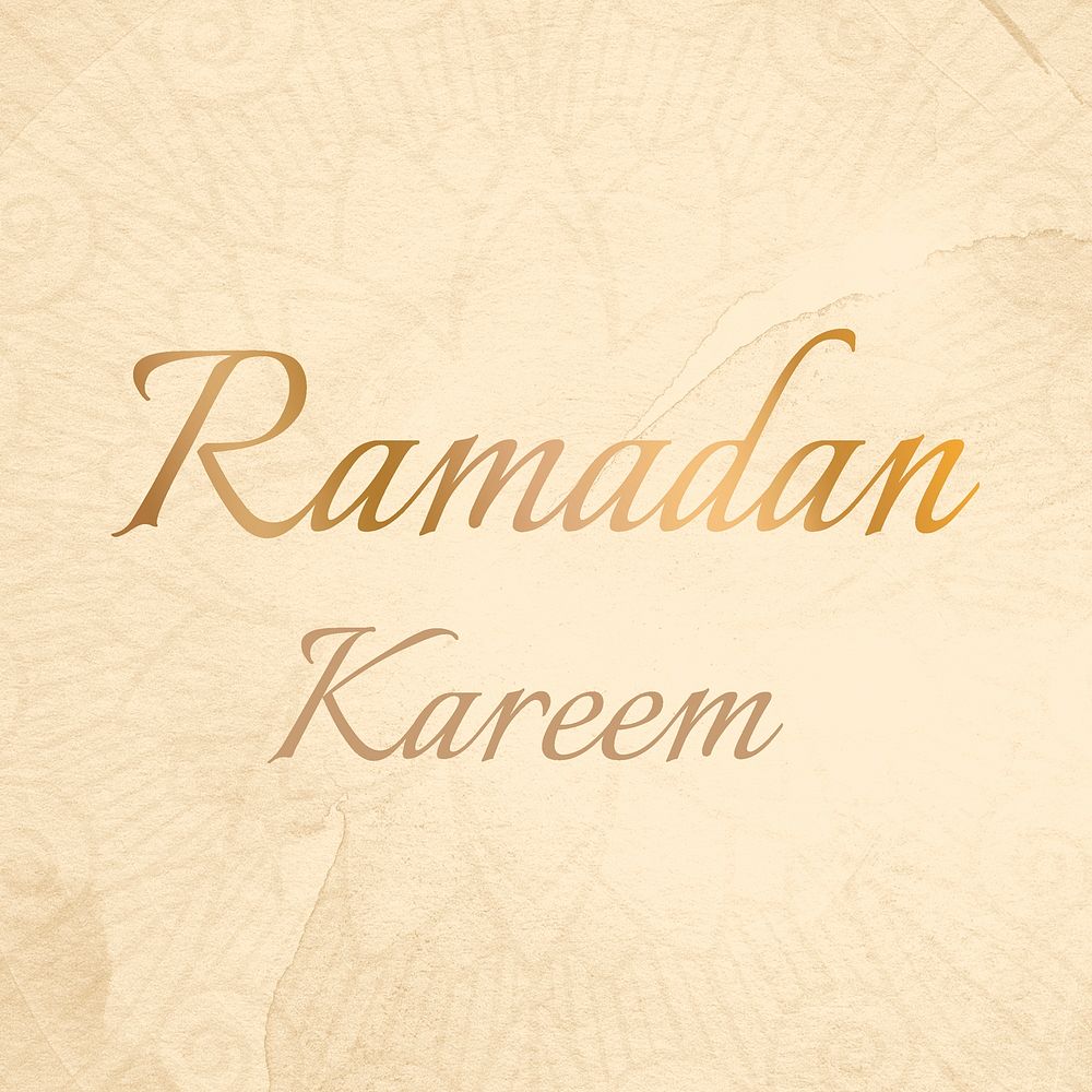 Ramadan Kareem typography, festival greeting design