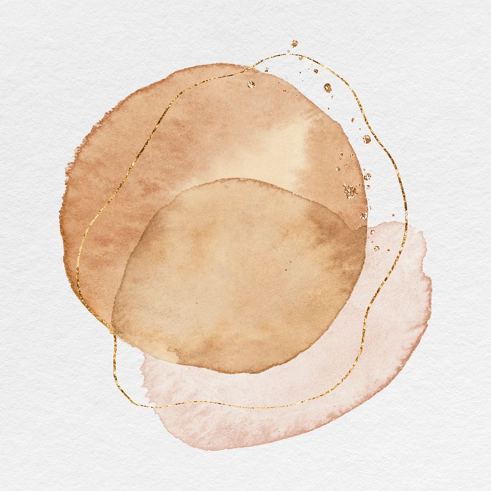 Brown watercolor stain, aesthetic design