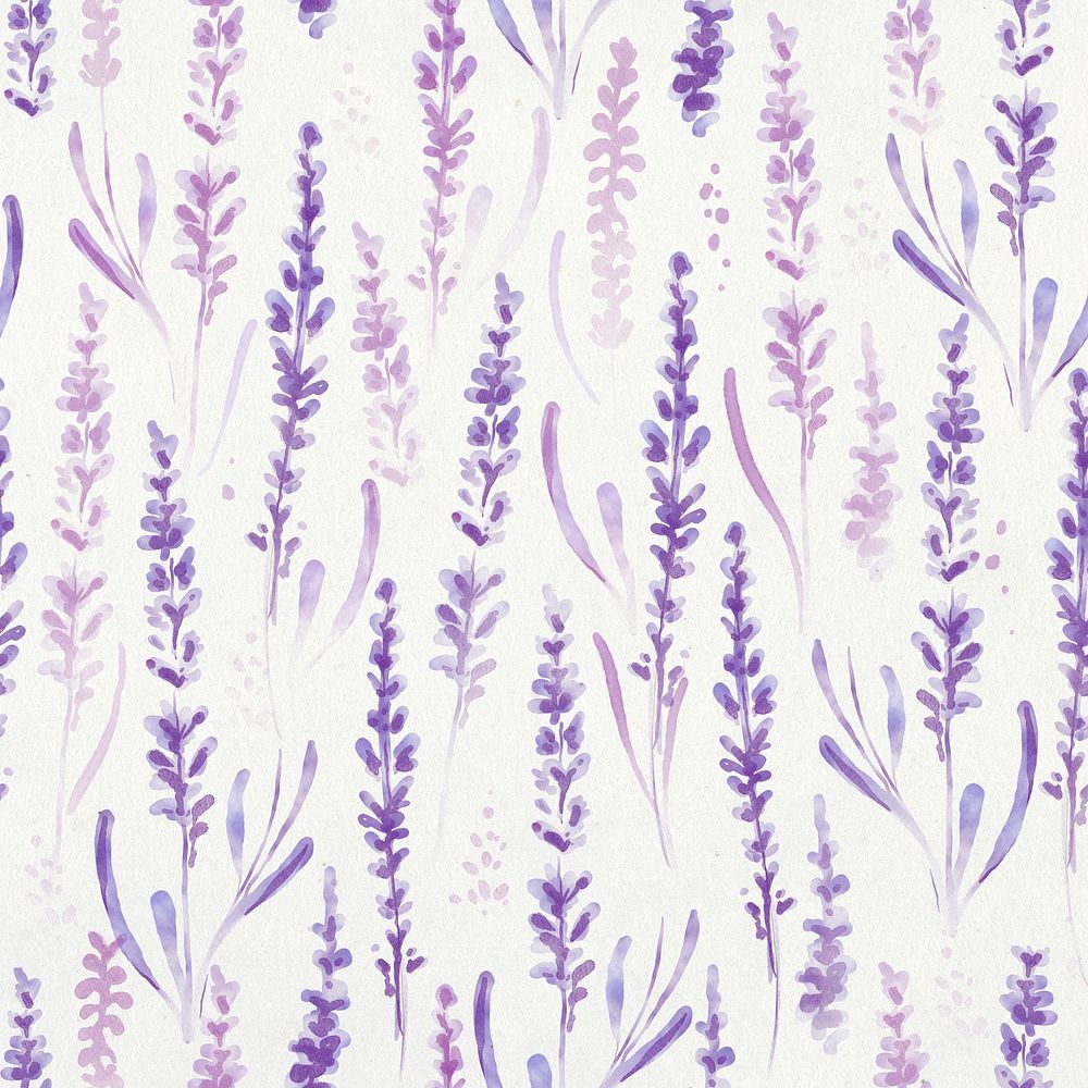 Lavender background, seamless pattern watercolor graphic