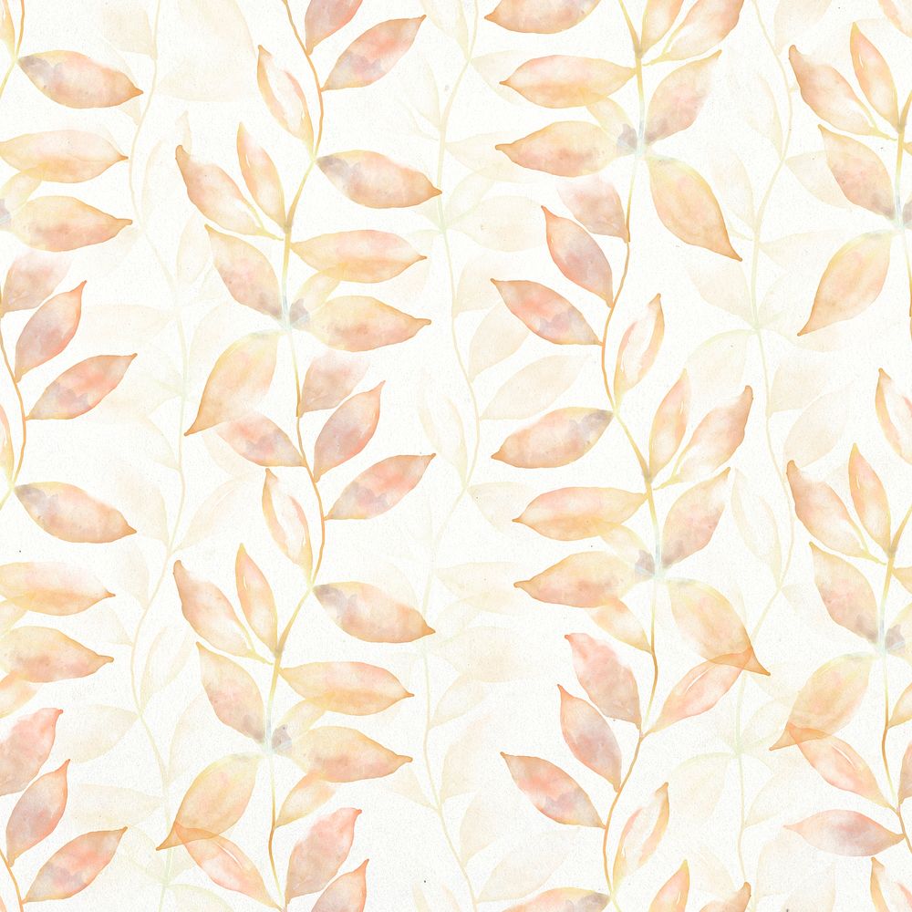 Botanical background, seamless pattern watercolor orange graphic psd