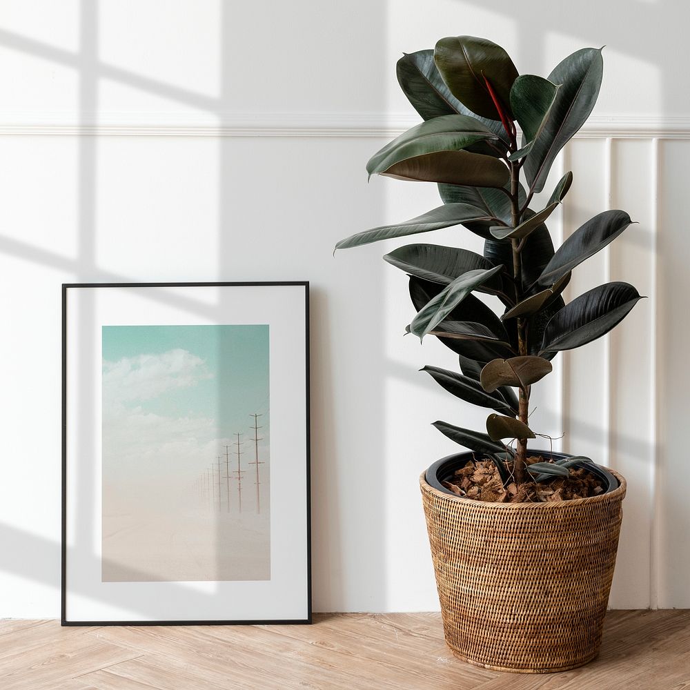 Minimal picture frame, Scandinavian interior design photo