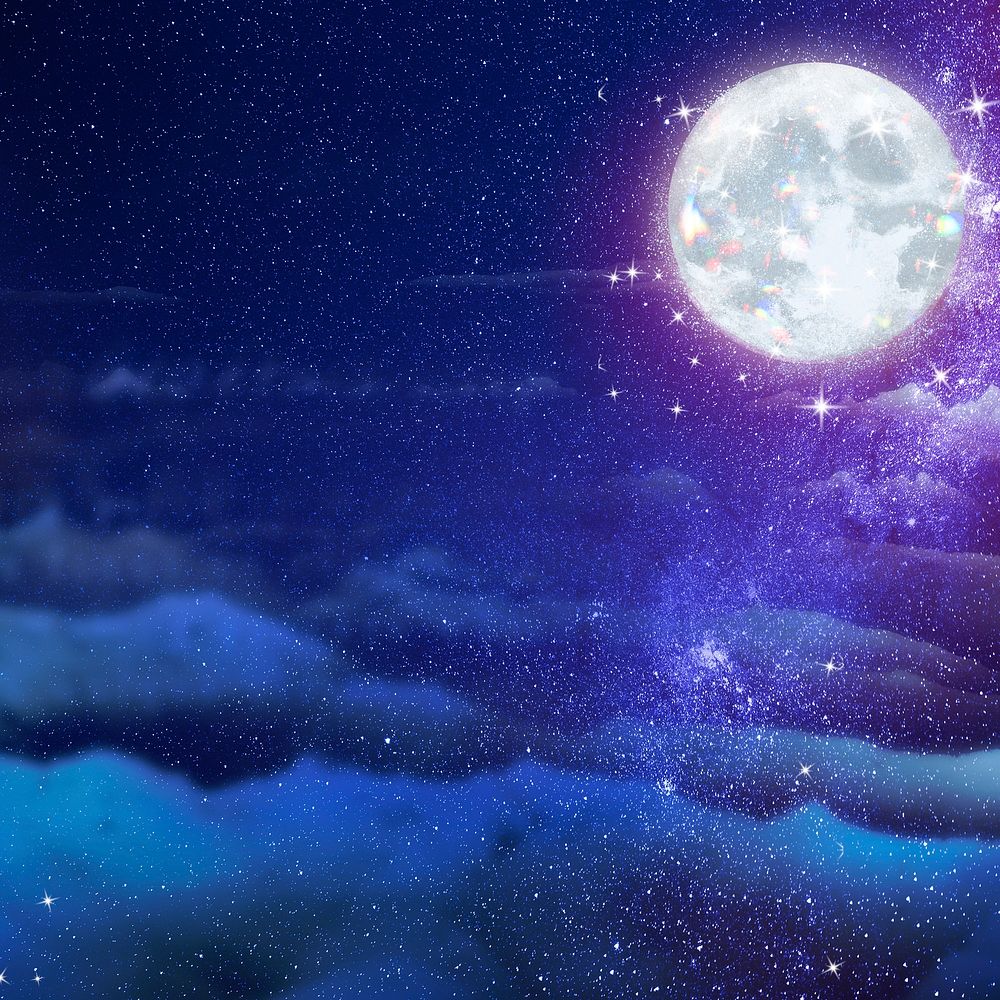 Moon background, dreamy astronomic design psd