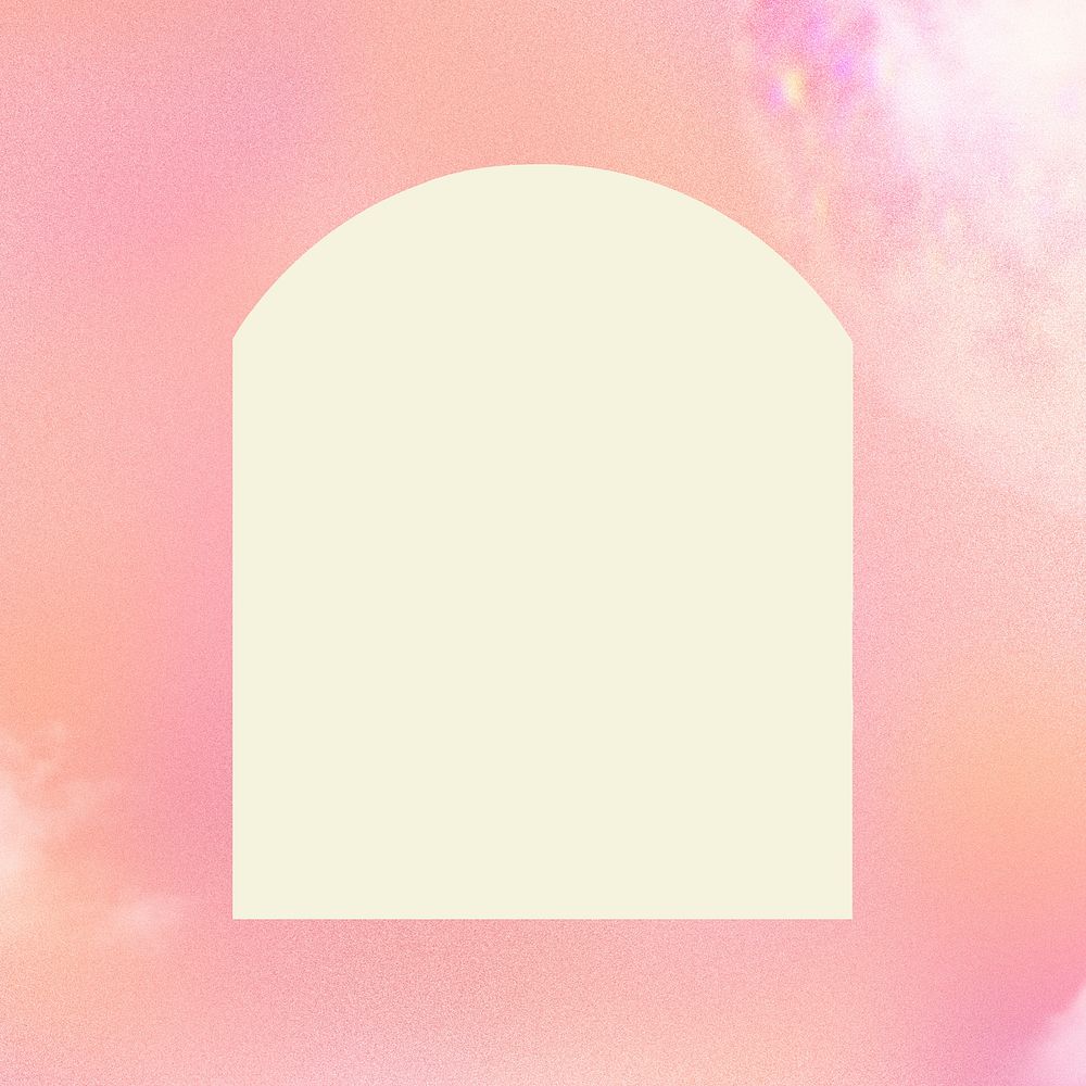 Arch frame background, dreamy pink design