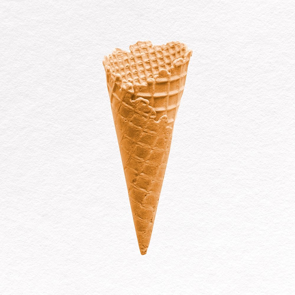 Ice cream cone clipart, food psd