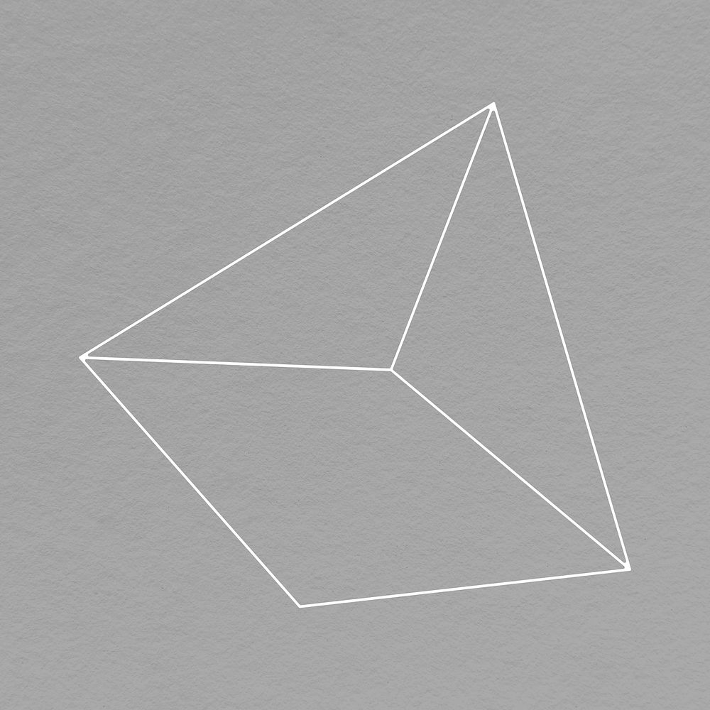 Pyramid collage element, geometric design psd