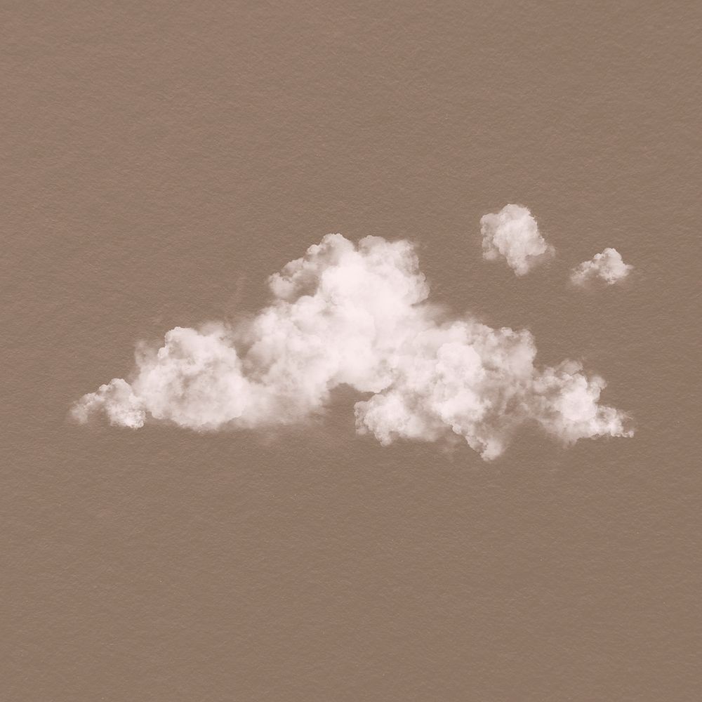 Realistic cloud clipart, weather psd