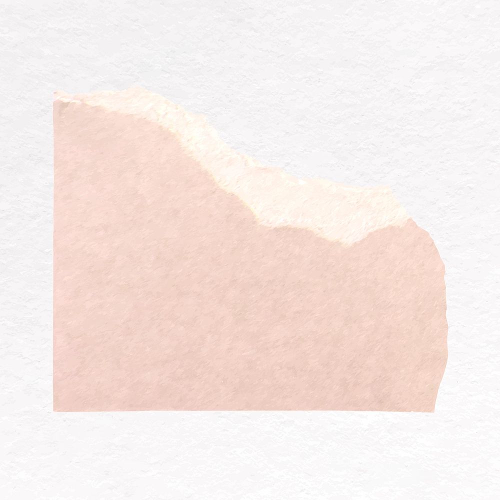 Pink torn paper border collage element vector