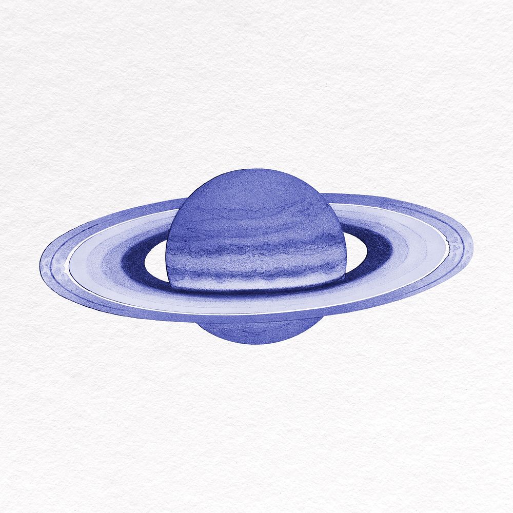 Aesthetic purple Saturn clipart, planet design psd