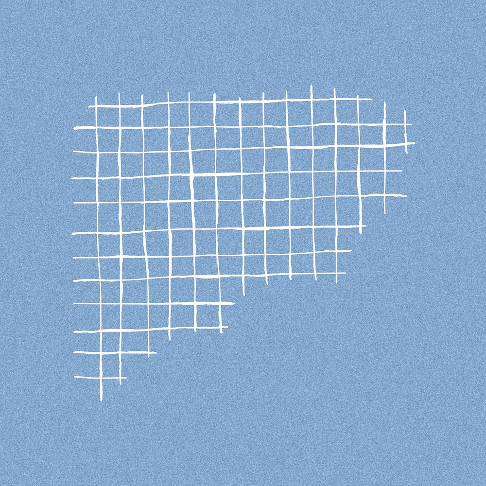 White grid clipart, minimal design psd