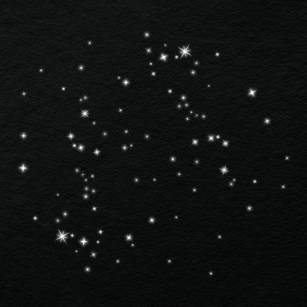 White particles illustration, bling starry night design