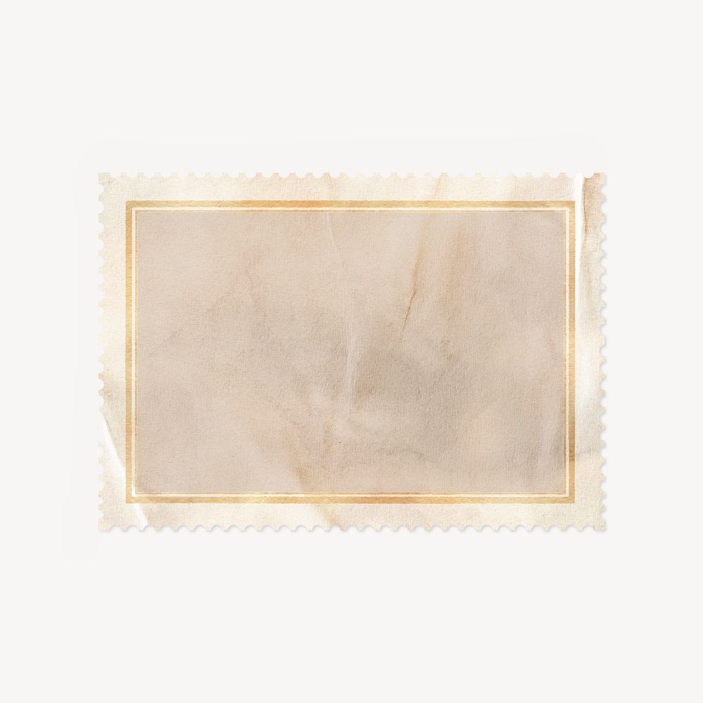 Vintage blank postage stamp frame psd