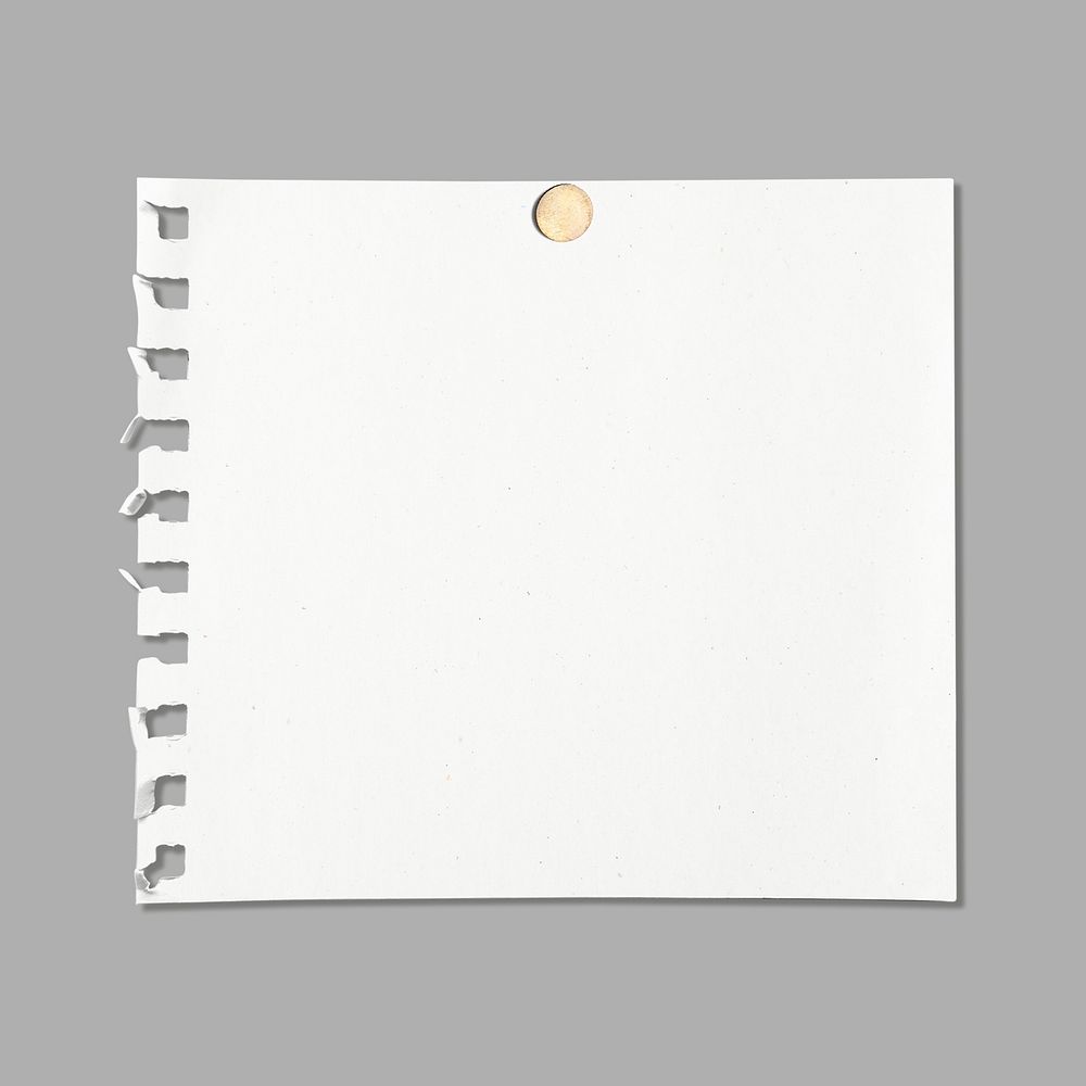 Ripped notebook paper mockup psd