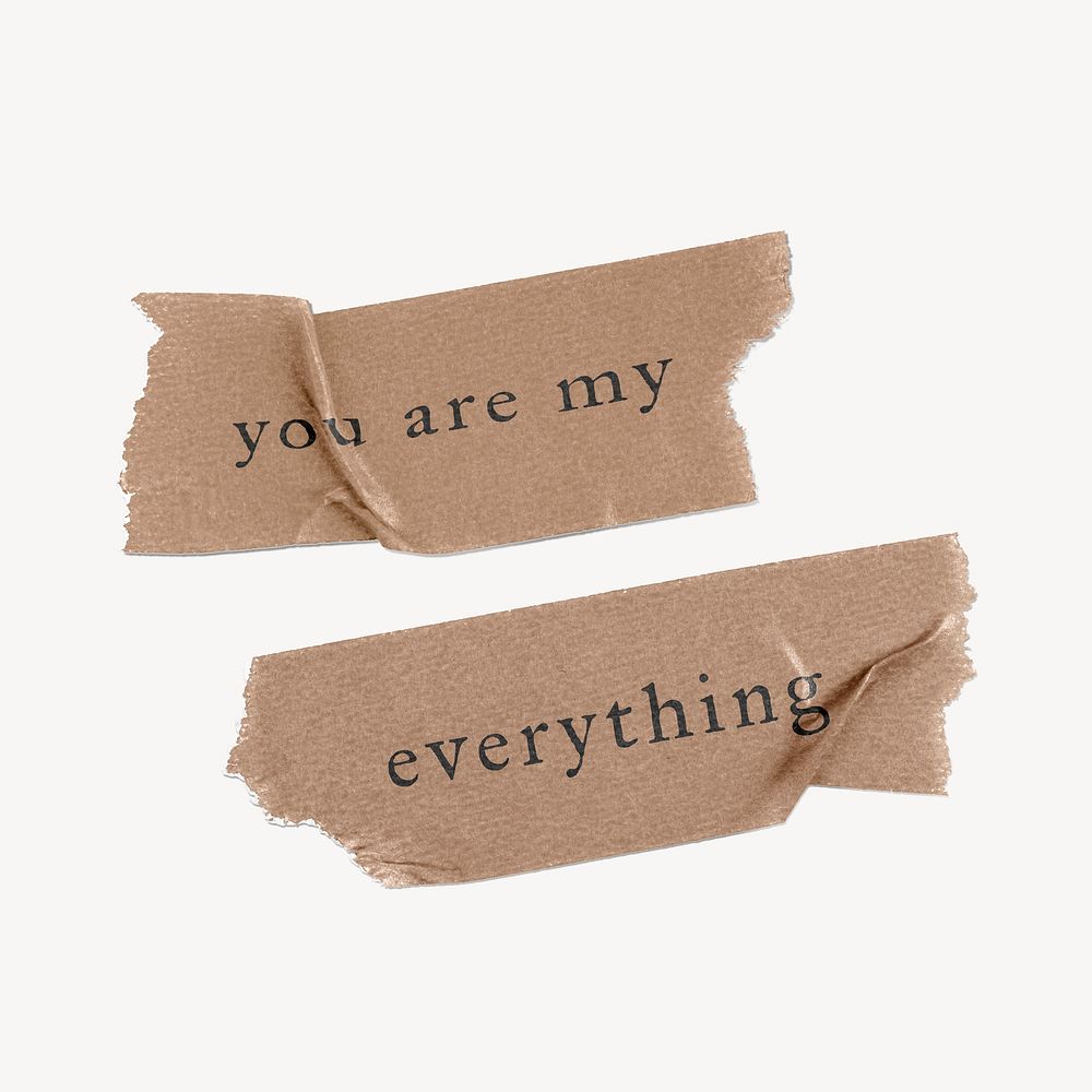 Love message, washi tape, you are my everything