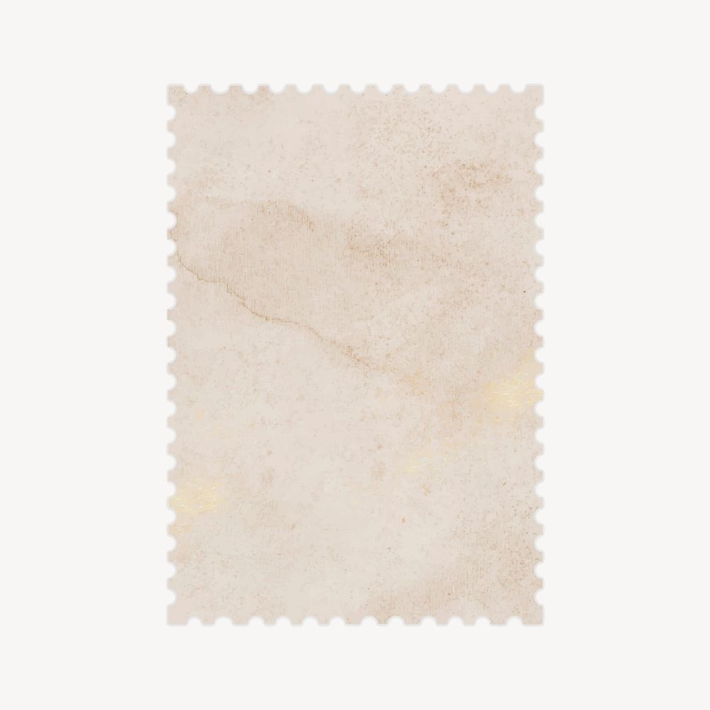 Blank post stamp ephemera collage element vector 