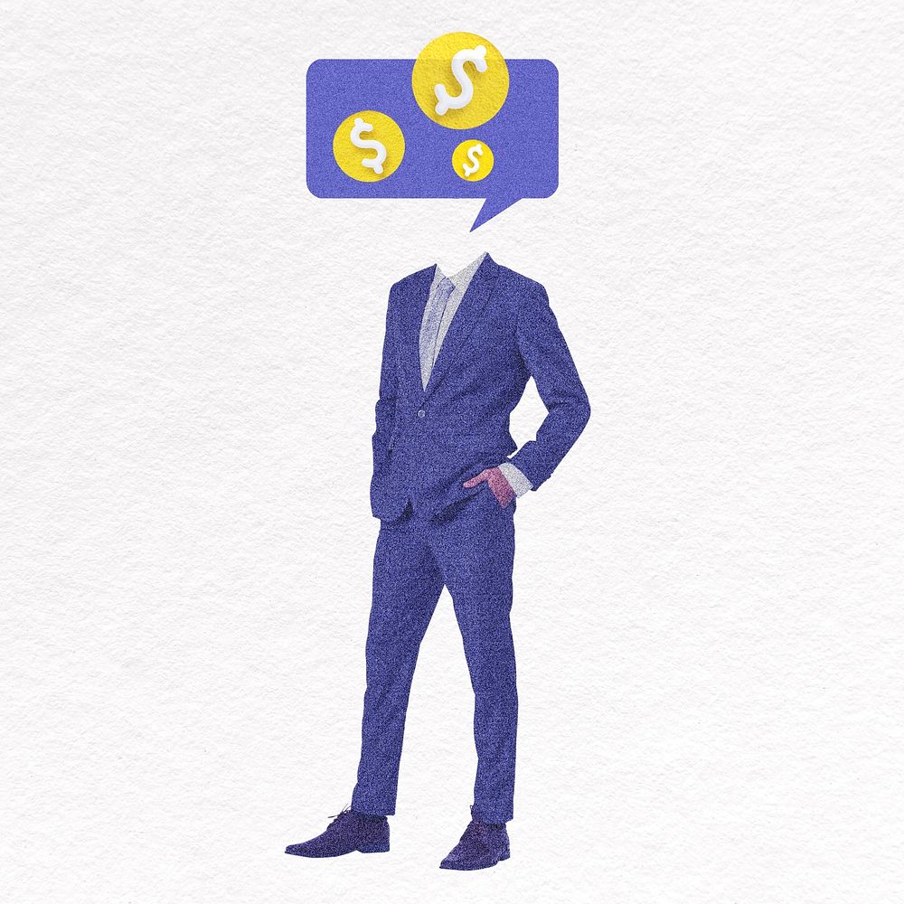 Businessman and speech bubble currency exchange concept psd