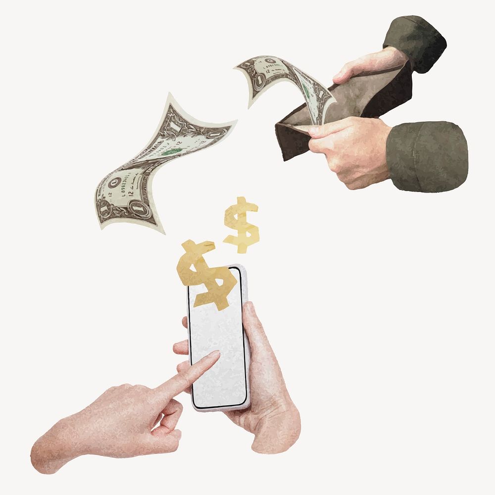 Digital wallet payment vector