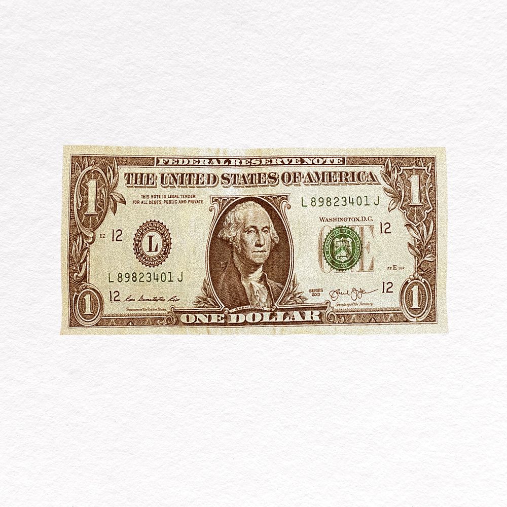 US dollar bill psd