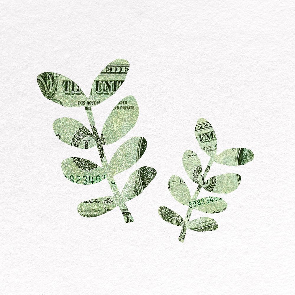 Leaf bank note psd