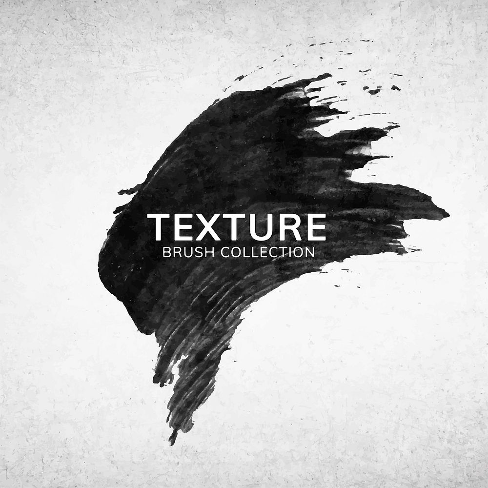 Black oil paint texture on a grunge concrete wall vector