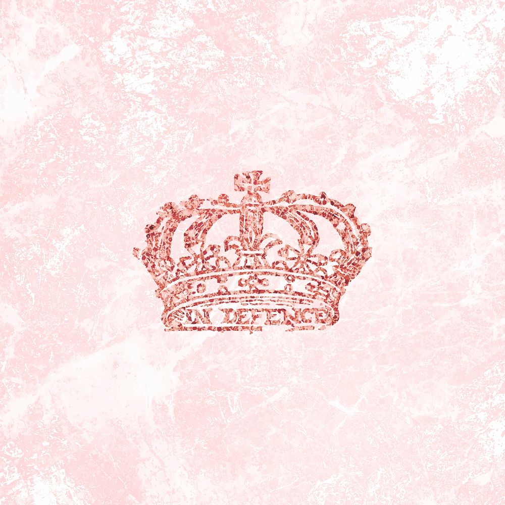 Pink baroque style crown vector