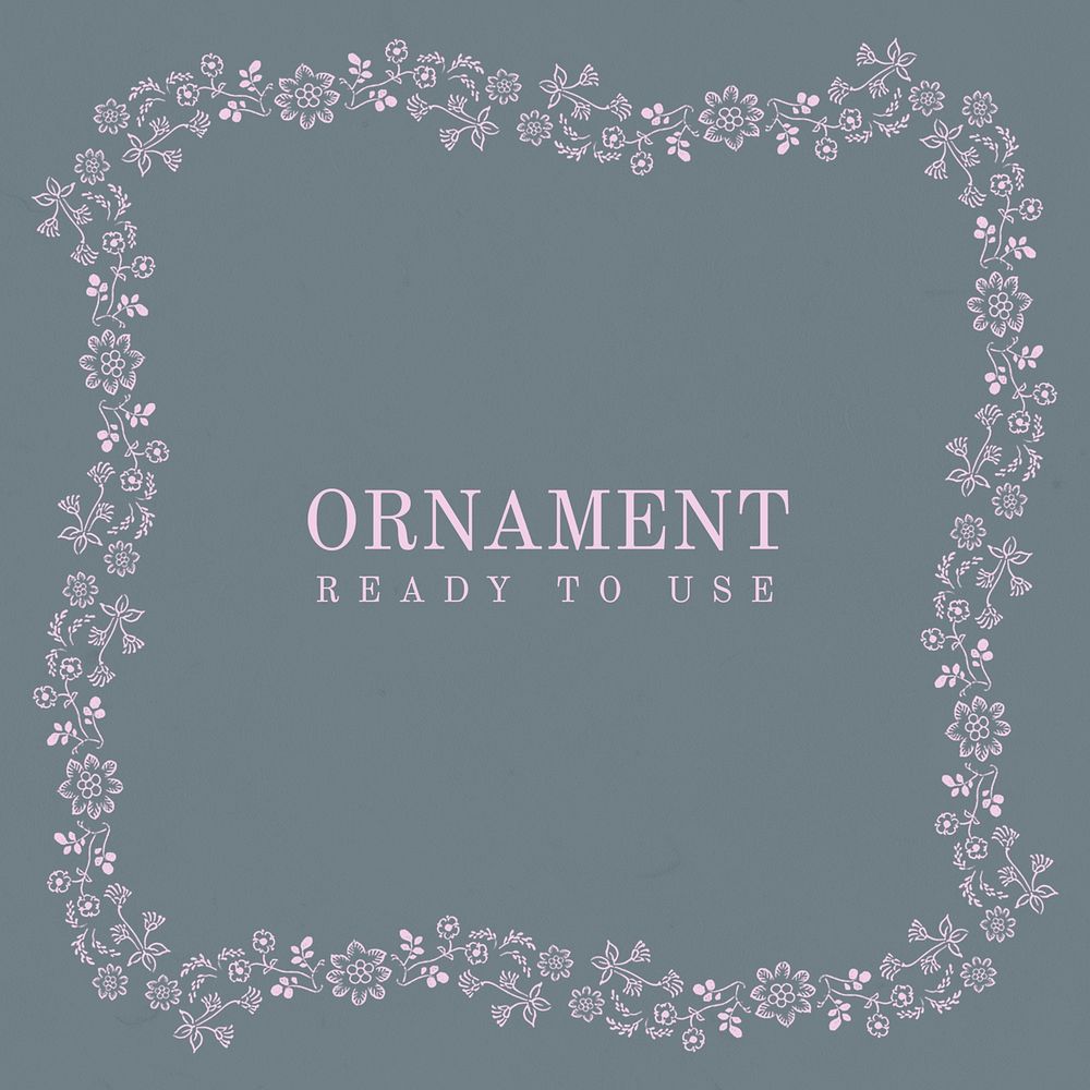 Ready to use ornament frame illustration