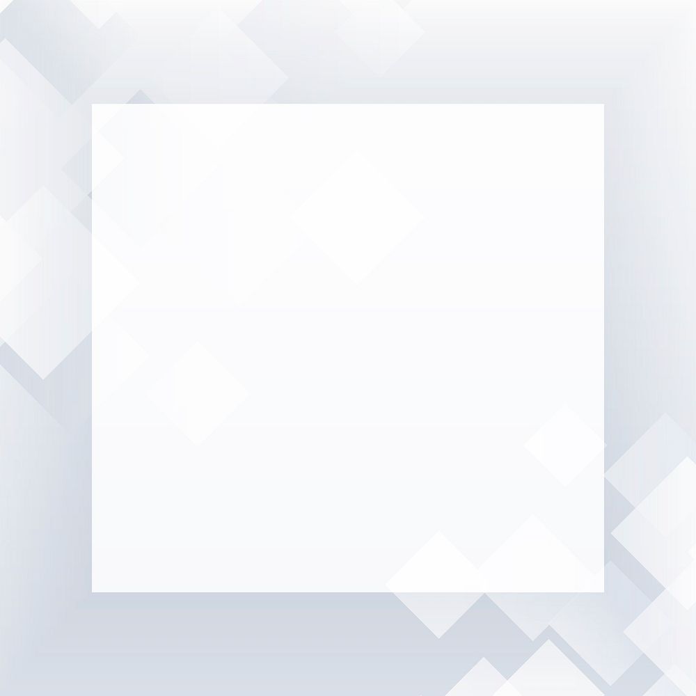 Blank square abstract gray frame template vector