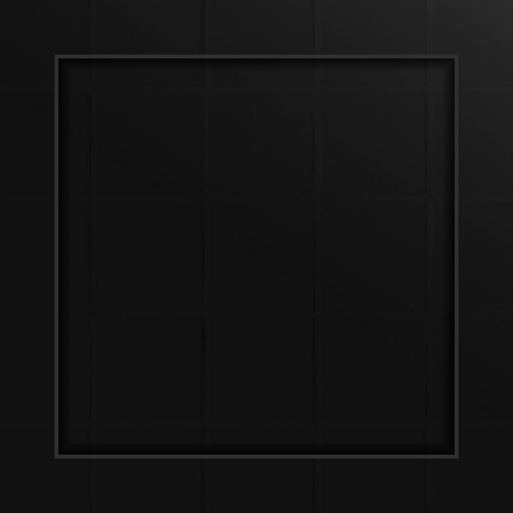 Blank square black frame template vector