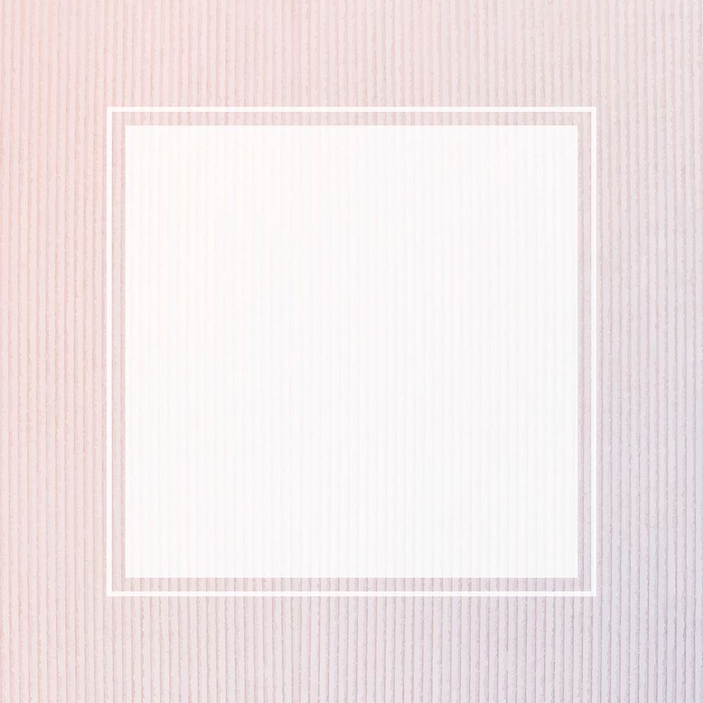 Blank square pastel corduroy frame template vector