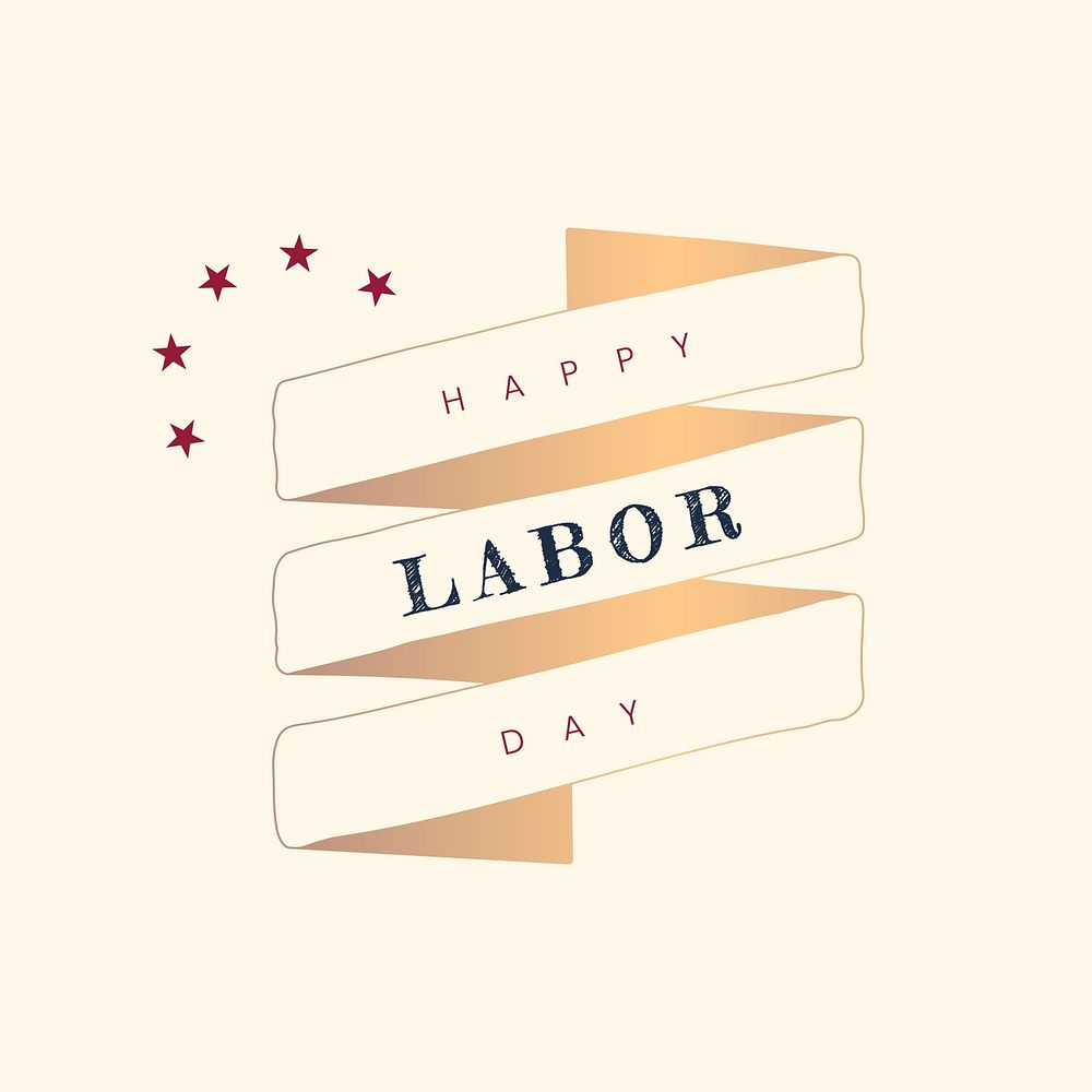 Happy Labor Day ribbon banner vector