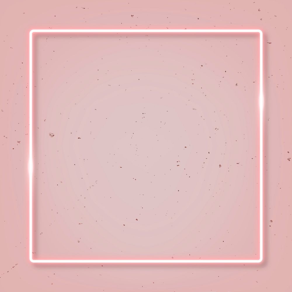Neon light pink background. High resolution glow frame