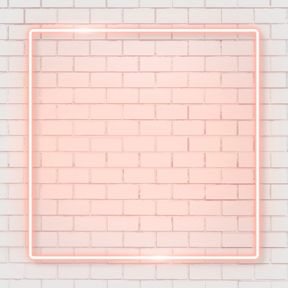 Square orange neon frame an | Premium Vector - rawpixel