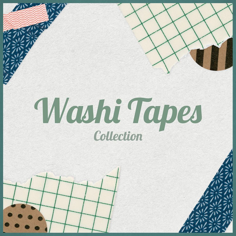 Colorful washi tape design collection