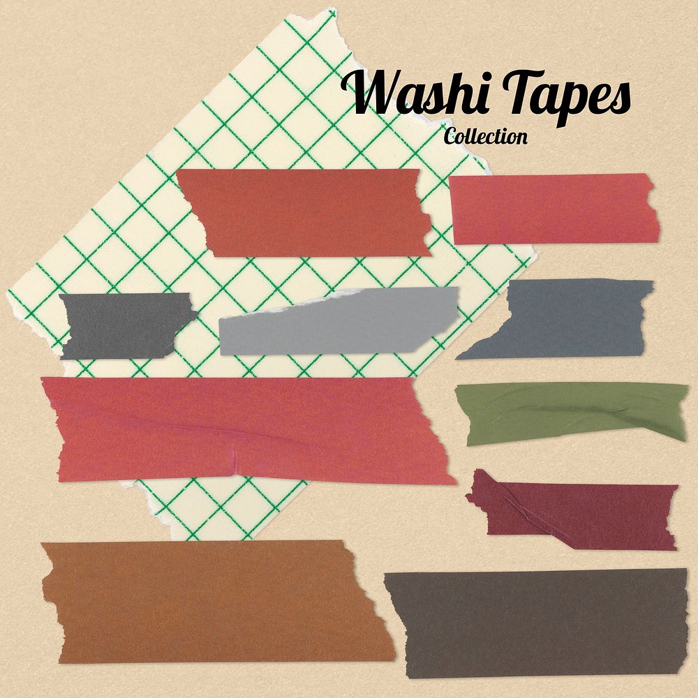 Colorful washi tape design collection