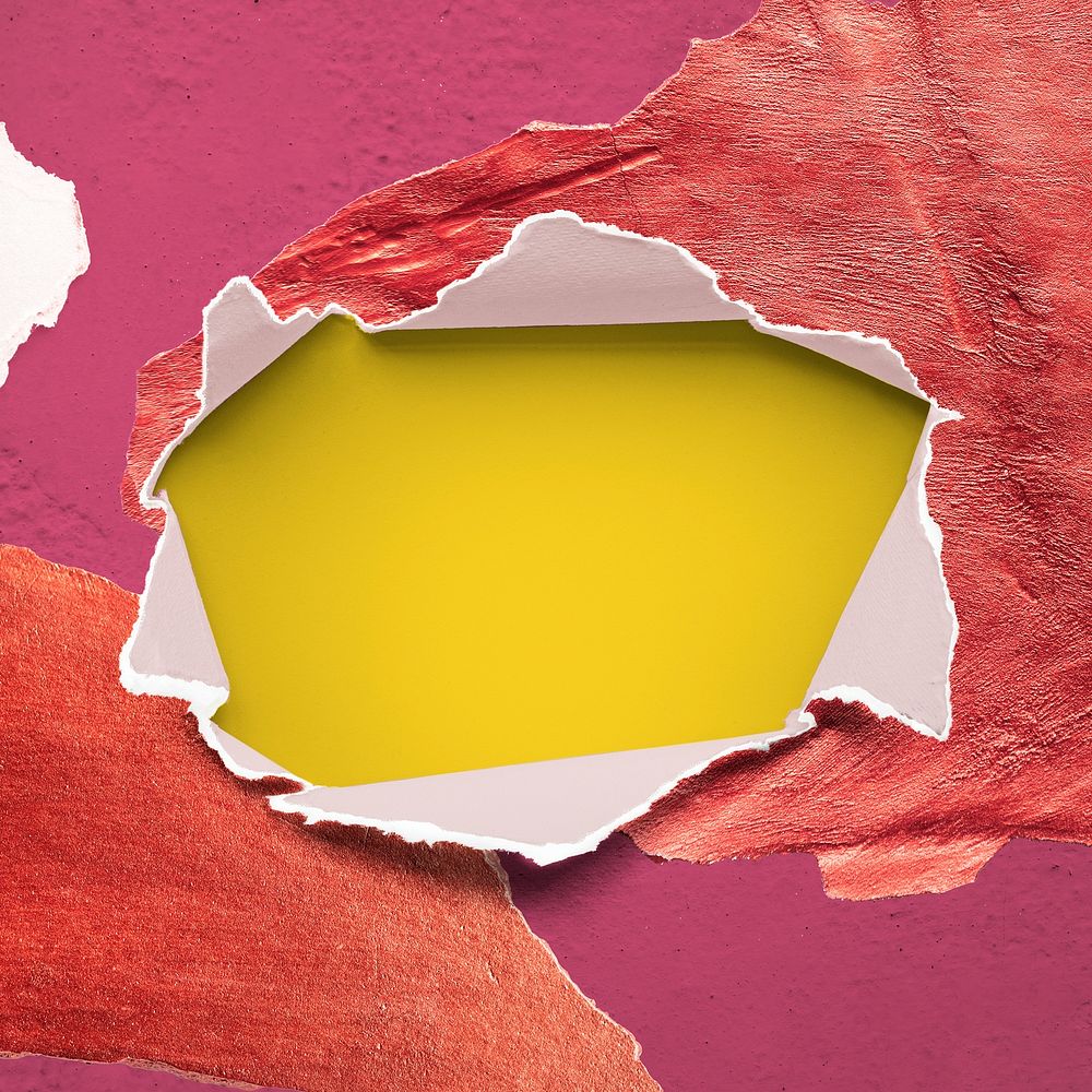 Colorful torn paper mockup design