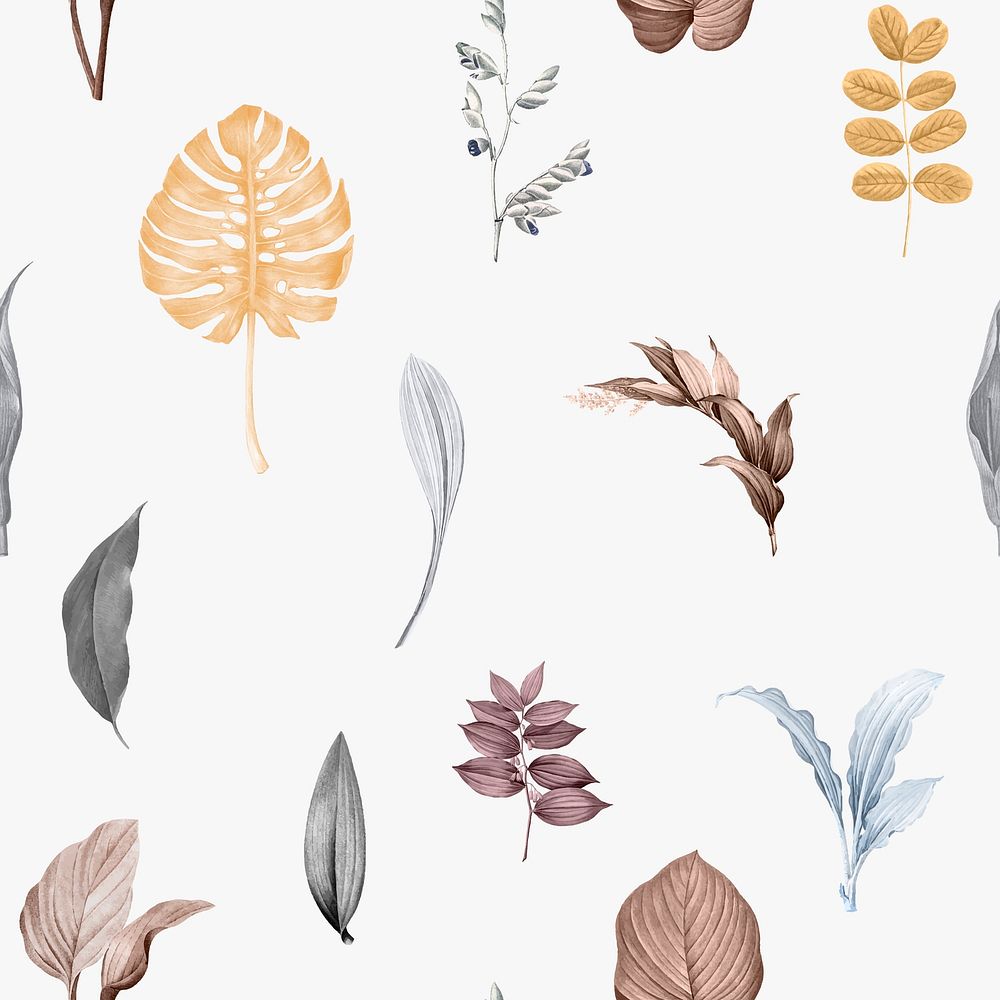 Tropical leaves background design vector