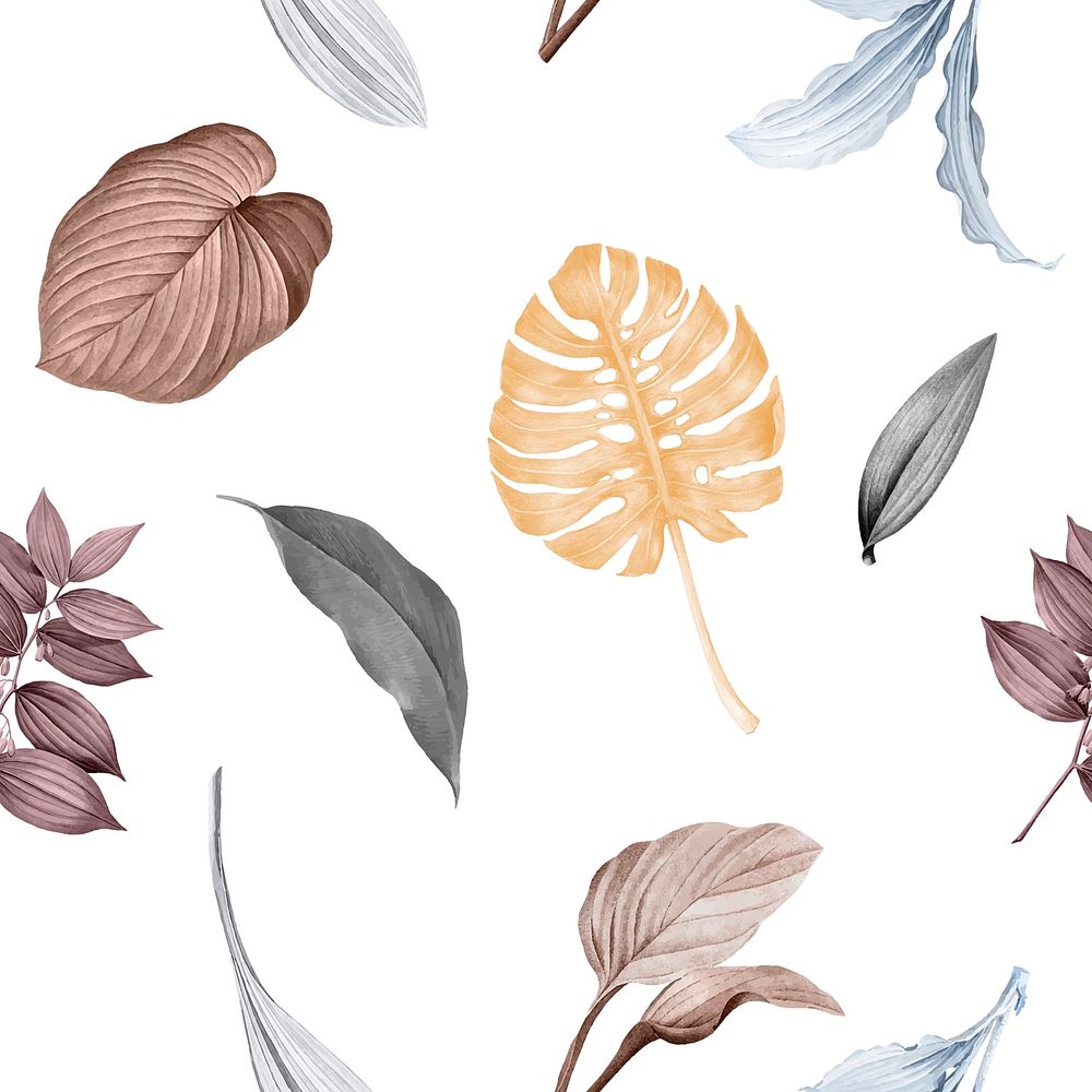 Tropical leaves background design vector