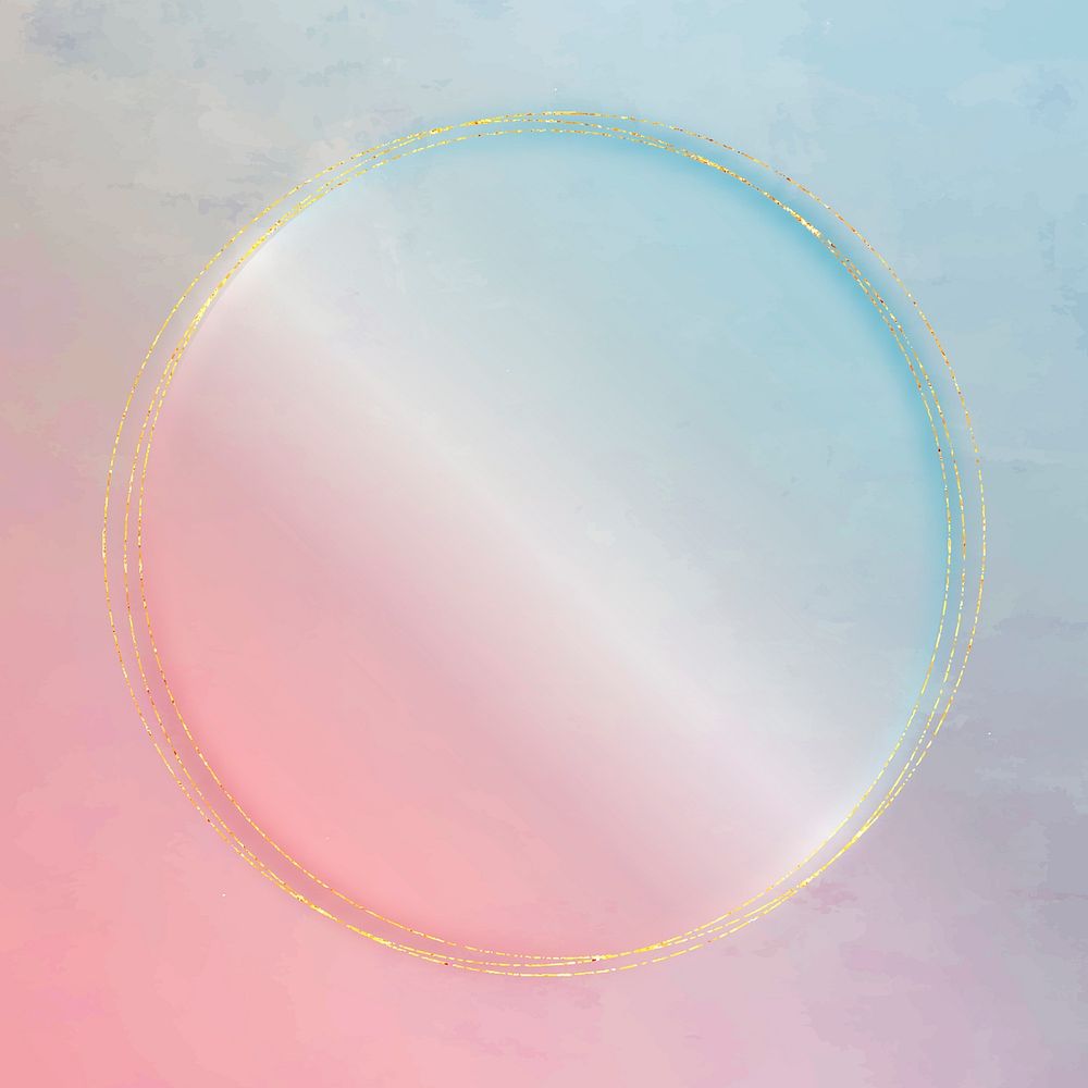 Round frame on pink and blue  background vector